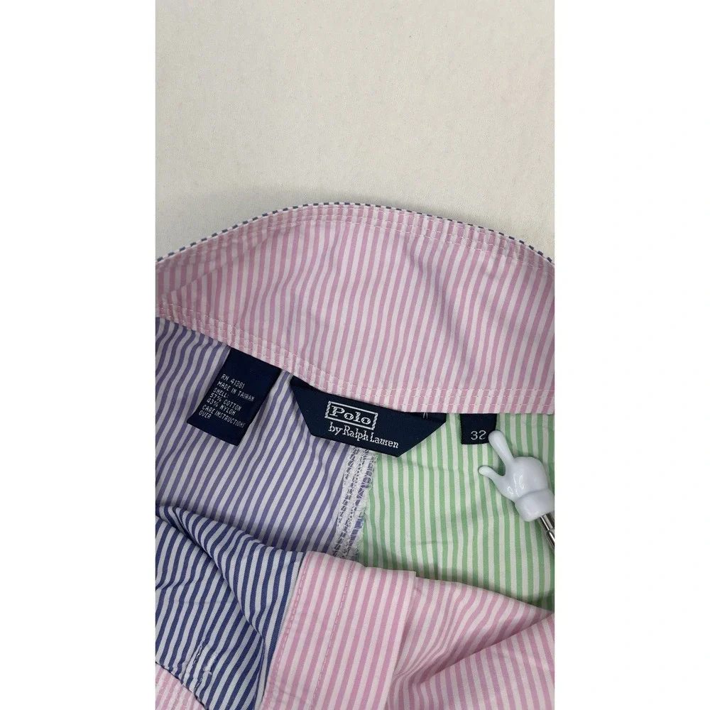 Polo Ralph Lauren Swim Trunks Mens 32 Striped Multicolor‎ Mesh Lined Pony Logo